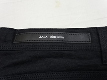 送料無料☆ZARA☆黒コーティング加工スリムテーパード☆36☆ウェスト約88cm_画像6