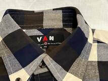 178　VAN JAC　チェック　シャツ　3点セット　Mサイズ　綿　ヴァン　長袖　トップス　ファッション　カジュアル_画像9