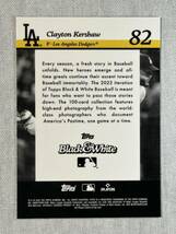 Clayton Kershaw Topps Black & White 2023 ベースカード_画像2