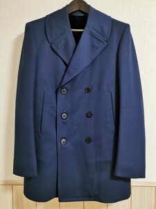 【希少美品】USCG OVERCOAT COAST GUARD 沿岸警備隊 Pコート 米軍 リーファーコート 36R ネイビー ns navy