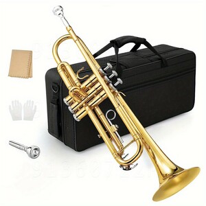  Professional trumpet B Flat TR8335 | brass Rucker Golden | beginner oriented high quality Jazz horn 