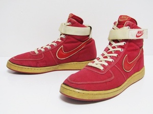 84年製 1984 VTG NIKE VANDAL HIGH ORIGINAL RED CANVAS OG US10.5 28.5cm ナイキ バンダル キャンバス オリジナル ビンテージ 赤 80s 古着