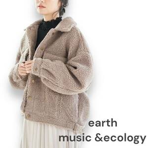  Earth Music and ecology boa G jumbo a blouson big Silhouette earth music&ecology Premium Label jacket 