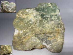 AS642 天然石置物　翡翠　原石　鑑賞石　自然石　盆石　重8kg