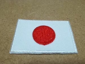 応援グッズ（ジャパン・国際競技・オリンピック用）/日本国旗日の丸刺繍ワッペンSサイズ白×白