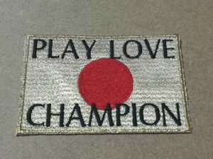 応援グッズ（ジャパン・国際競技・オリンピック用）/ジャパン日本国旗ワッペンLサイズ PLAY LOVE CHAMPION/金