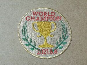 応援グッズ（ジャパン・国際競技・オリンピック用）/WORLD CHAMPION金メダル王杯デザインワッペン金