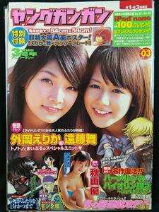 ヤングガンガン 2008年No.3 グラビア切り抜き アイドリング!!! 外岡えりか 遠藤舞 秋山優 超特大両A面ポスター付き