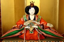 京都 大橋弌峰 作 「雛」 頭 川瀬健山 七番親王 親王飾り 衣装人形 内裏雛 平飾り 三月飾り 日本人形_画像6