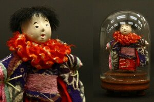 時代豆人形 市松人形 ドームガラス 民芸 伝統工芸 風俗人形 置物