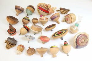 木地玩具 糸引き独楽など まとめて 大山こま 肥後こま 郷土玩具 民芸 伝統工芸 風俗人形 置物