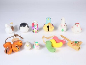  sound thing toy together dove pipe fugu pipe Shimokawa . doll . lot dove earth bell Kagoshima god .. earth toy .. tradition industrial arts manners and customs doll ornament 