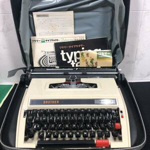  operation not yet verification * BROTHER typewriter Brother antique Showa Retro brother Vintage Deluxe333 JPI-333 WIDE-7 case attaching 