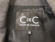 2108　【Ｃ DE Ｃ coup de chance】セットアップスーツ　/　ジャケット・パンツ　サイズ:38　 色：グレーストライプ_画像5