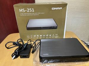 QNAP HS-251 silent & fanless NAS HDMI出力 元箱あり