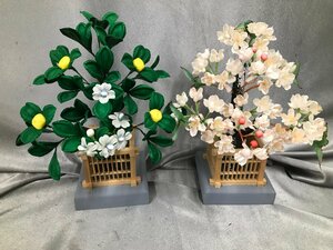 01-11-226 ◎G　未使用品　節句用品 桃の節句 ひな祭り 飾り ひな人形飾り インテリア 桜橘 花