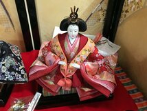 01-22-607 ♪G【引取or着払い】日本人形 未使用品 ひな人形 ひな祭り 雛 華芳作 ひな祭り用品 節句用品 桃の節句 屏風 ぼんぼり セット_画像4