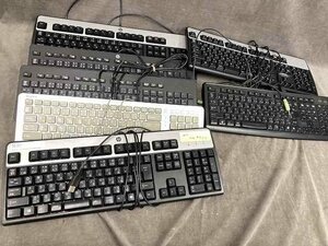 12-18-Y40 ◎S キーボード パソコン 入力装置 周辺機器 コンピュータ USBキーボード 7個　中古品　