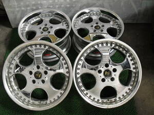 R1104 WORK VS 18x8J 9J +8 5穴 クラウン LS シルビア等 ドリ車 PCD114.3 4本 ワーク アルミホイール 直接引取可 札幌 石狩 売切