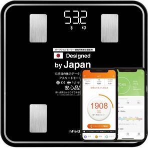 体重計 新品 スマホ連動 体脂肪計 高精度 体重 体脂肪率 水分率 基礎代謝