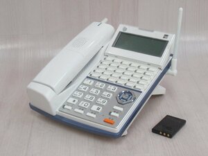 Ω ZV2 14762# 保証有 Saxa【 CL820 】サクサ PLATIA カールコードレス電話機 15年製 電池付き 領収書発行可能