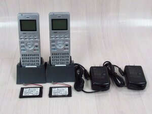 ▲ZZK 6898 保証有 美品 NEC Aspire WX 8ボタンデジタルコードレス IP8D-8PS-3 2台セット 電池付 初期化済 ・祝10000！取引突破！