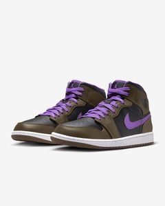 NIKE AIR JORDAN 1 MID DQ8426-215 エア ジョーダン １ ミッド 黒×茶×紫 US10.5