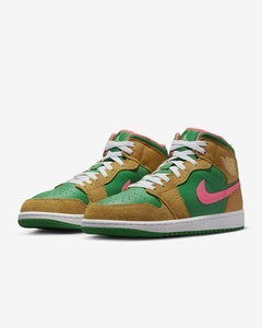 NIKE AIR JORDAN 1 MID SE DX4332-700 エア ジョーダン ミッド 緑×橙 US8