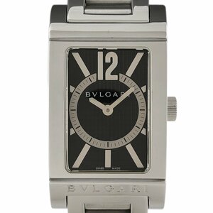 ブルガリ BVLGARI レッタンゴロ RT39S 腕時計 SS クォーツ ブラック レディース 【中古】