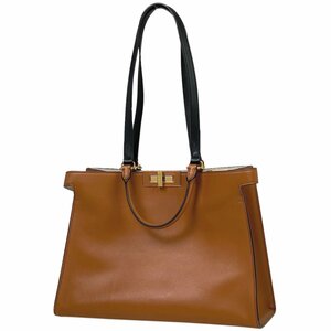 フェンディ FENDI ピーカブー エックストート ショルダーバッグ ハンドバッグ トートバッグ レザー ブラウン 8BH377 レディース 【中古】