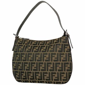 フェンディ FENDI ズッカ柄 ショルダーバッグ ハンドバッグ ショルダーバッグ キャンバス ブラウン レディース 【中古】