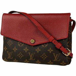 ルイ・ヴィトン Louis Vuitton トワイス 斜め掛け 肩掛け ショルダーバッグ モノグラム ブラウン スリーズ(レッド) M50184 中古