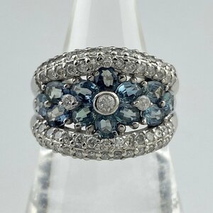  alexandrite te The Yinling g platinum ring mere diamond ring 13 number Pt900 alexandrite diamond lady's [ used ]