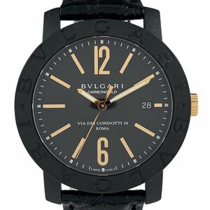 Bvlgari bvlgari bulgari bvlgari углеродное золото bb40cl watch углеродная кожа.