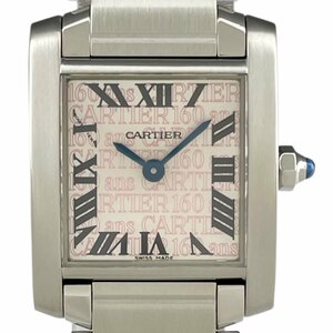 カルティエ CARTIER タンクフランセーズ SM 創立160周年記念 2007年 限定 W51035Q3 腕時計 SS クォーツ ピンク レディース 【中古】