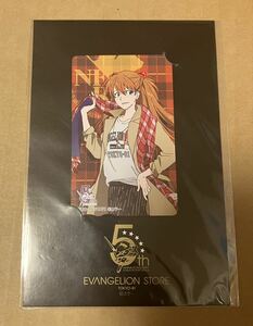 新世紀エヴァンゲリオン evangelion store 5th 限定 特典 台紙付き 図書カード 500 式波 アスカ EVA テレカ 金券 類