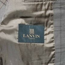 美品 L~XL ランバン ウインドペンチェック BLANVIN テーラードジャケット アンコン オールシーズンOK ウール ブラウン メンズ 大きいサイズ_画像6