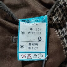 美品 L~XL ダックス ガンクラブチェック DAKS テーラードジャケット パイピング 細工ボタン ウール ブラウン 茶 メンズ 大きいサイズ 冬春_画像6