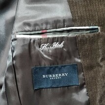 美品 L~XL バーバリー コーデュロイ BURBERRY テーラードジャケット パイピング ノバチェック アンゴラ混 ブラウン 茶 メンズ 大きいサイズ_画像7