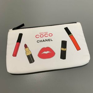 １円〜　CHANEL　シャネル　コスメポーチ　ROUGE COCO　口紅　白　C1557