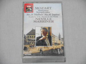 【カセット】 ネヴィル・マリナー 「モーツァルト：交響曲第35＆41番（ジュピター）」 英国製 アカデミー室内管弦楽団 カセットテープ、CT