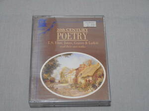 【朗読カセット】 英国製2本組 「20th Century Poetry ～T.S.Eliot、Jones、Graves ＆ Larkin～」 カセットテープ、CT