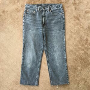 90's Levi's 先染めブラックデニムパンツ W34 ユーロリーバイス 631 ブラックジーンズ ビンテージ VINTAGE 古着 ストレート 505 501 519