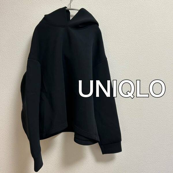 送料無料 匿名配送 UNIQLO スウェット パーカー ユニクロ ブラック