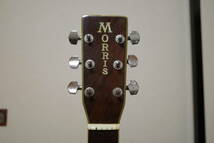 Morris　モーリス　アコースティックギター　フォークギター　アコギ　W-40　弦なし　ソフトケース付き　ジャンク_画像3