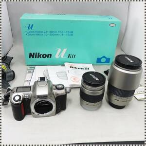 【 シャッターOK 】 ニコン U 一眼レフ フィルムカメラ Wズームレンズ キット 28-80mm f3.3-5.6 , 70-300mm f4-5.6 Nikon HA010706