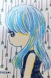 手描きイラスト「星のマドンナ」