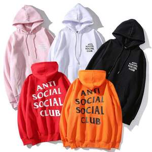 ANTI SOCIAL SOCIAL CLUB スウェット ロゴ パーカー プルオーバー フード アウター ホワイト XL