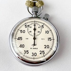  Vintage Agat CCCP old so ream made 16 stone hand winding type stopwatch rare 