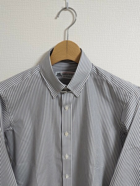 未使用品　FAIRFAX　フェアファクス　シャツ　ドレスシャツ　トーマスメイソン　38　タブカラー　グレン　ロンドンストライプ　日本製